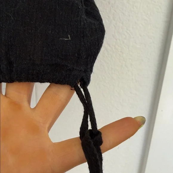 Free People Black Camisole with Green and Blue Floral Trim - Picture 4 of 5